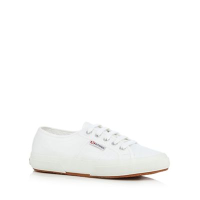 Superga White lace-up canvas shoes